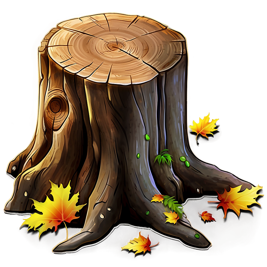 Tree Stump In Autumn Png 06132024