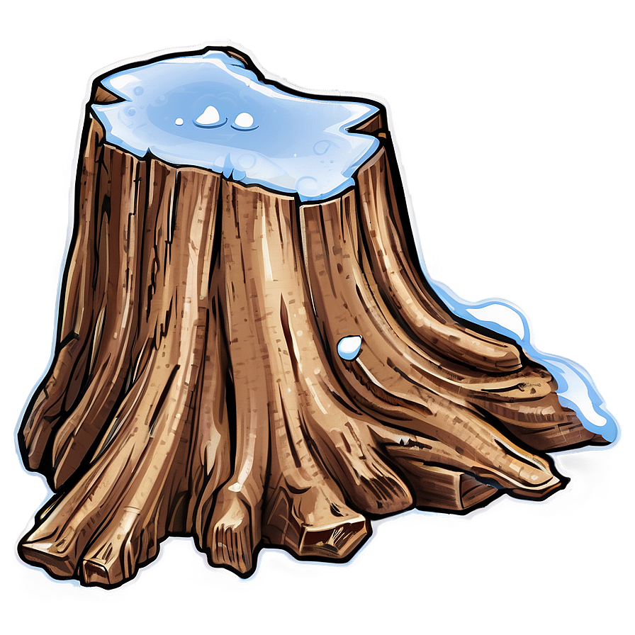 Tree Stump In Snow Png Tla