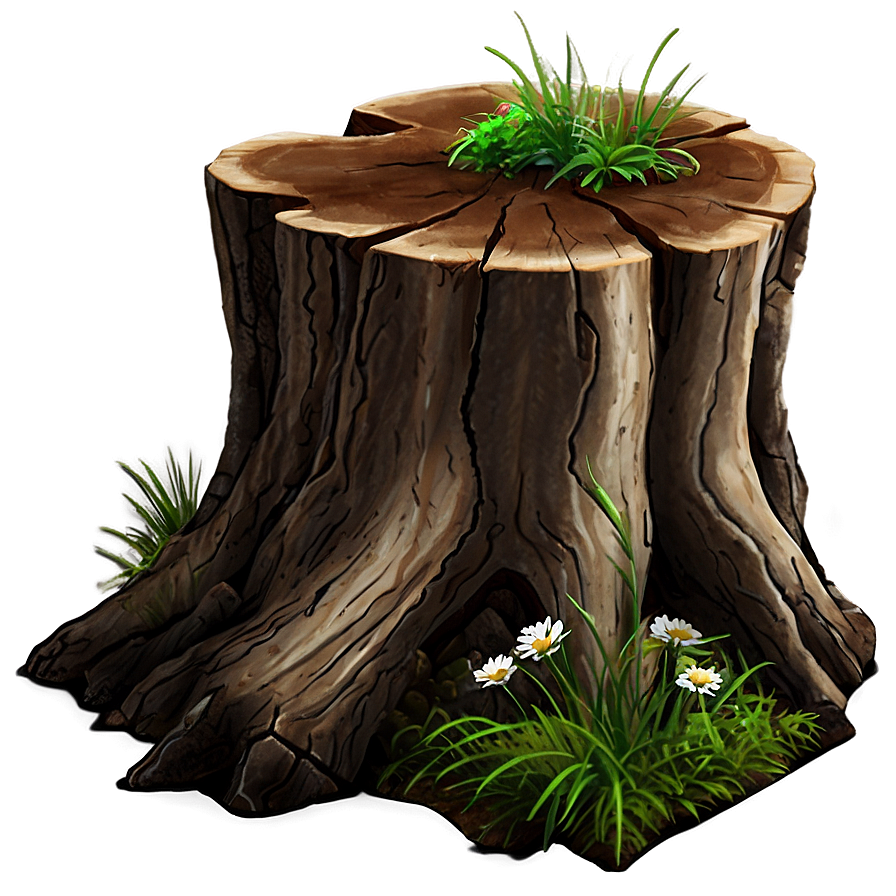 Tree Stump On Hill Png 06132024