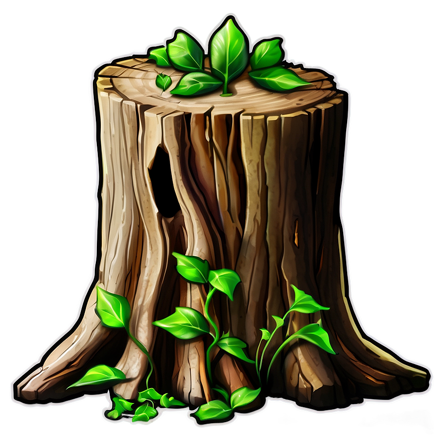 Tree Stump With Ivy Png 06132024