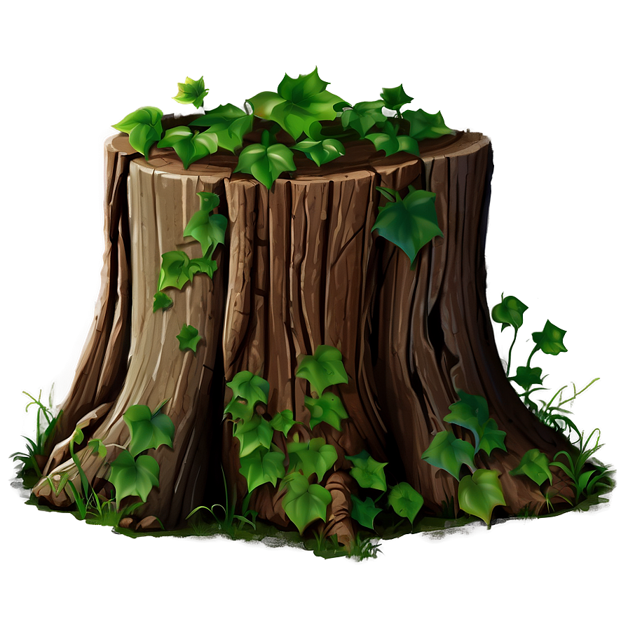 Tree Stump With Ivy Png Oka