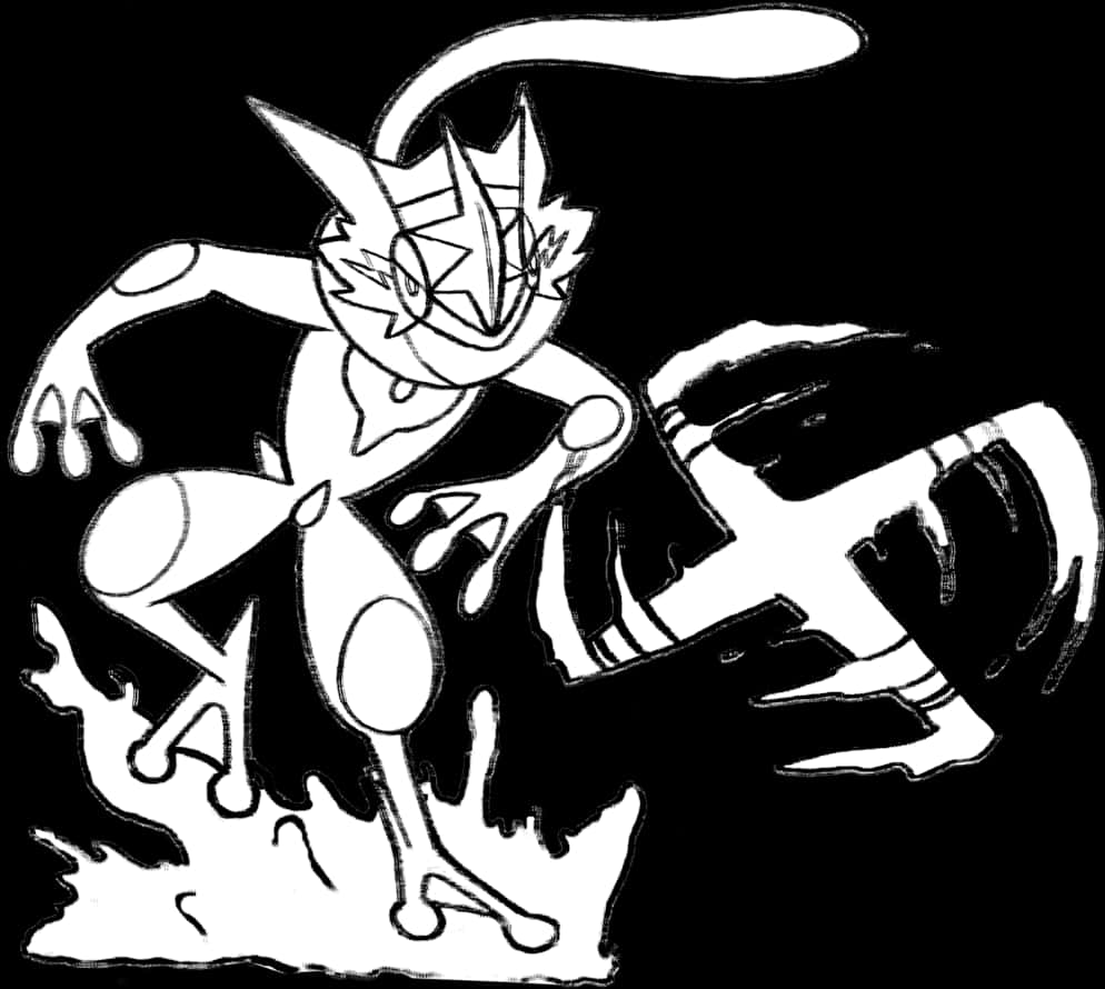 Tremendous Greninja Coloring Page - Ash Greninja Coloring Page, HD Png Download PNG with transparent background
