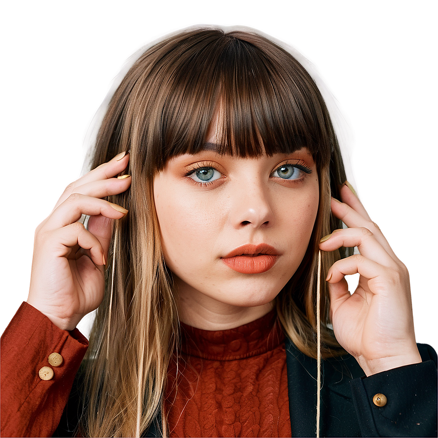 Trendy Bangs Looks PNG 05252024 PNG with transparent background