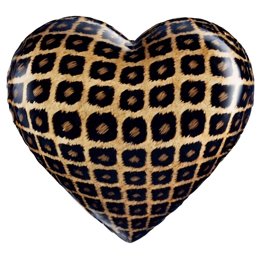 Trendy Leopard Print Heart Png Apw