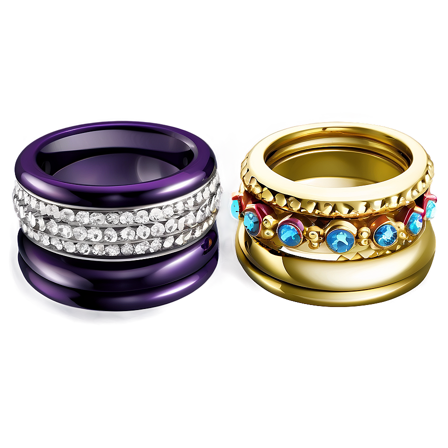 Trendy Stackable Rings Png 21