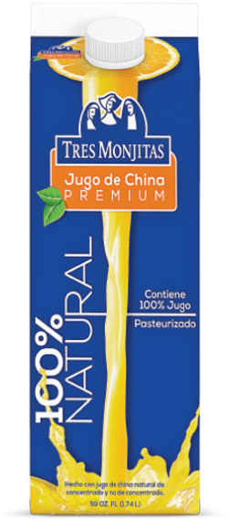 Tres Monjitas Natural Orange Juice Packaging