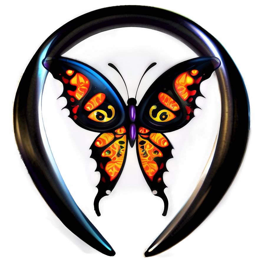 Tribal Black Butterfly Png Sbk