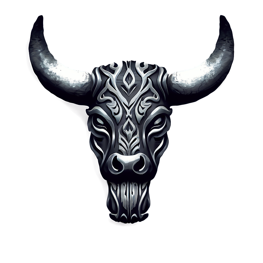 Tribal Bull Head Tattoo Png Tas