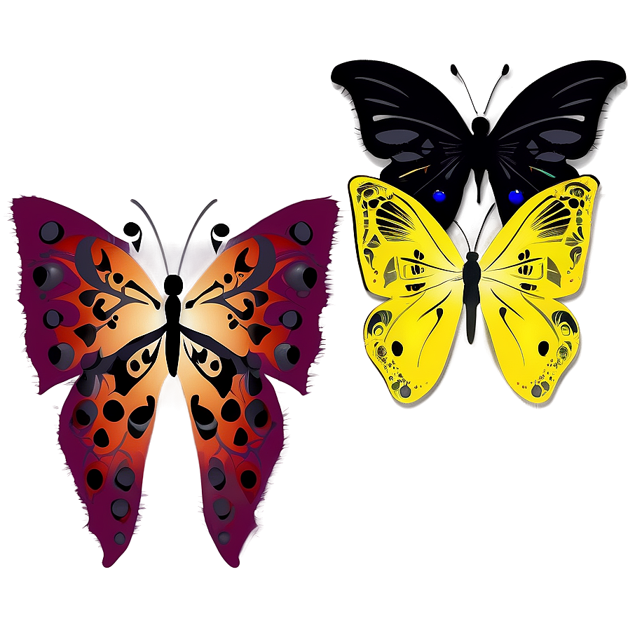 Tribal Butterflies Png 1