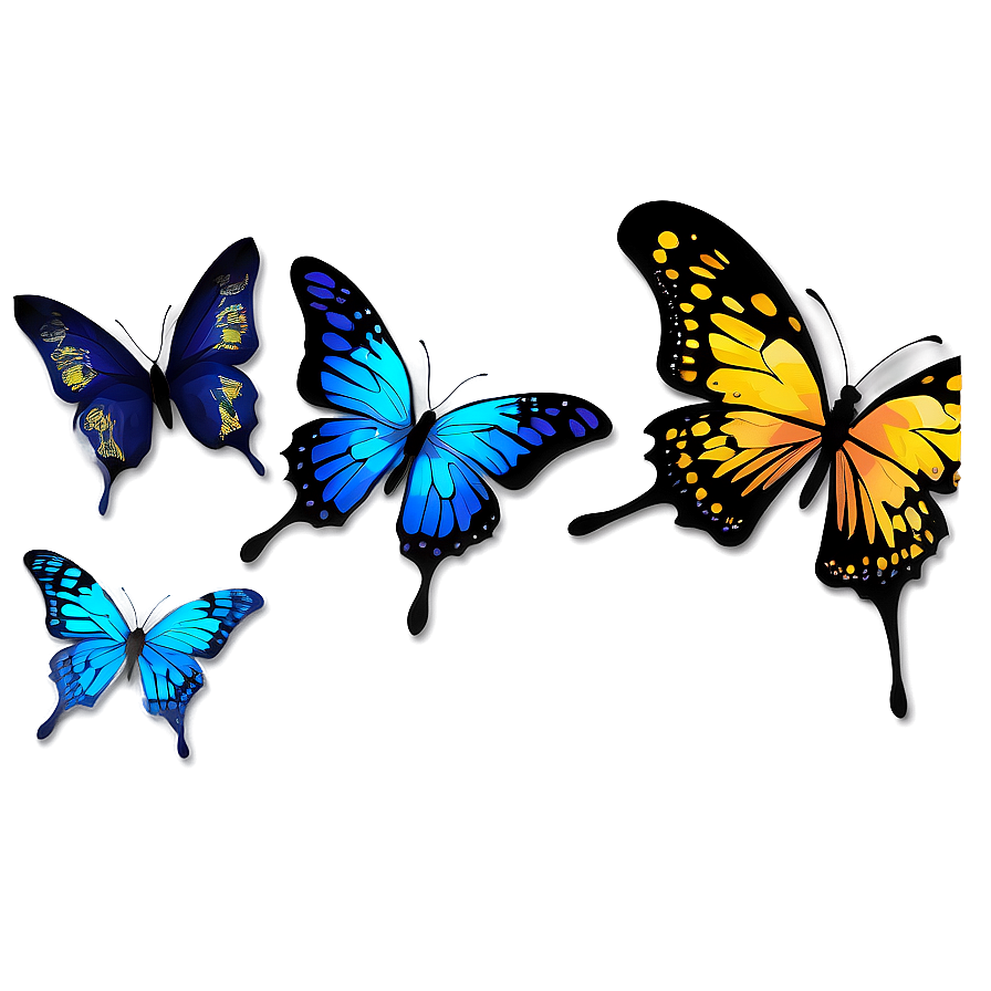 Tribal Butterflies Png 22