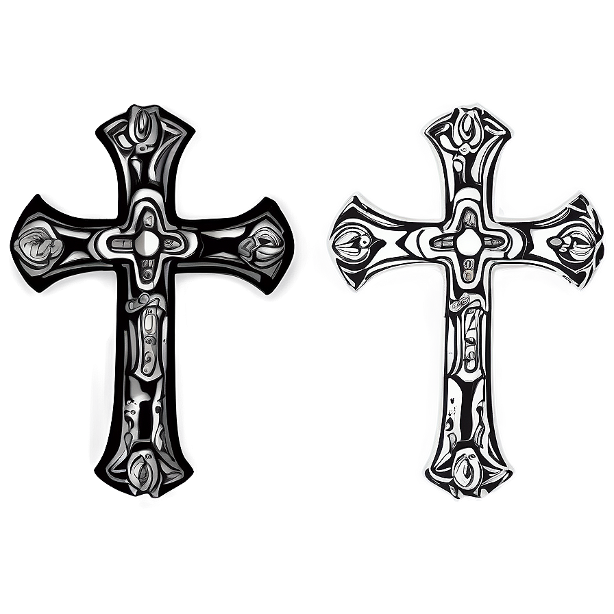 Tribal Cross Outline Png 06122024