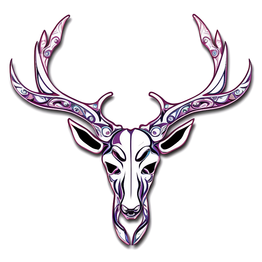 Tribal Deer Head Tattoo Png 9