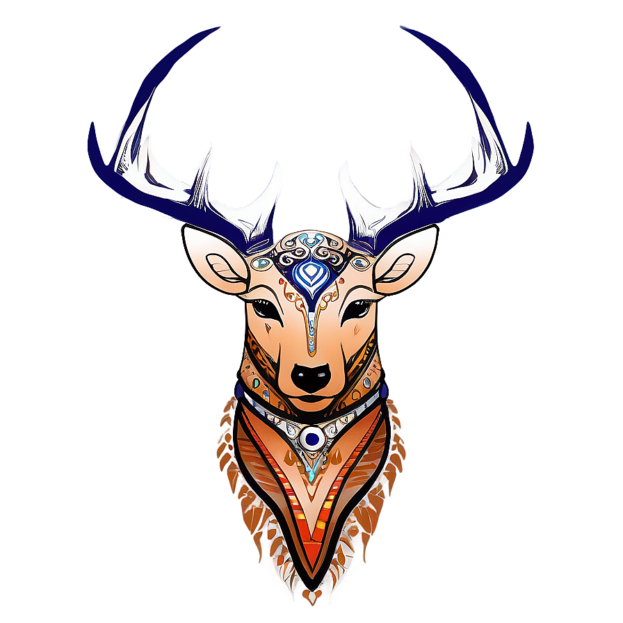 Tribal Deer Tattoo Design Png 05062024