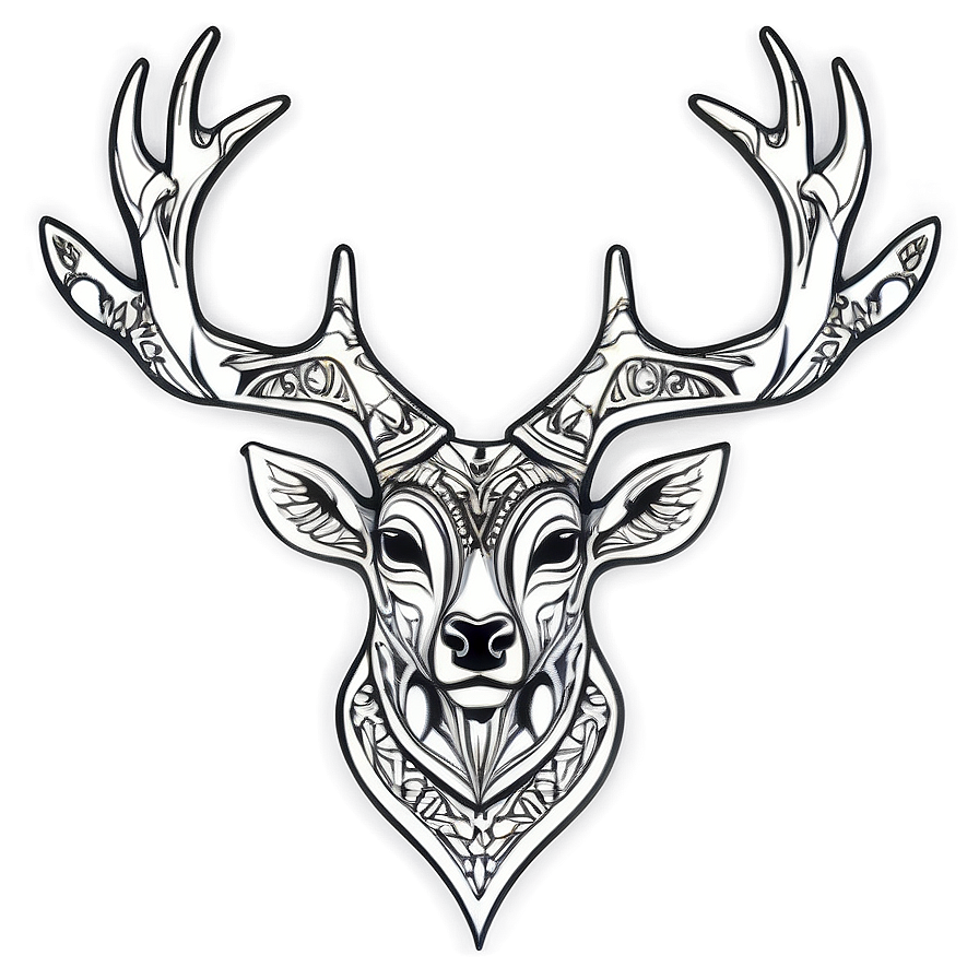 Tribal Deer Tattoo Design Png 3