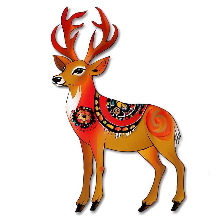 Tribal Deer Tattoo Design Png Wtg77