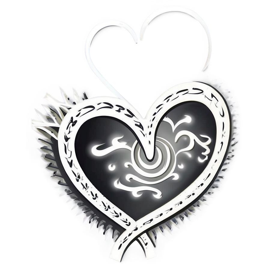 Tribal Heart Outline Png Pud92