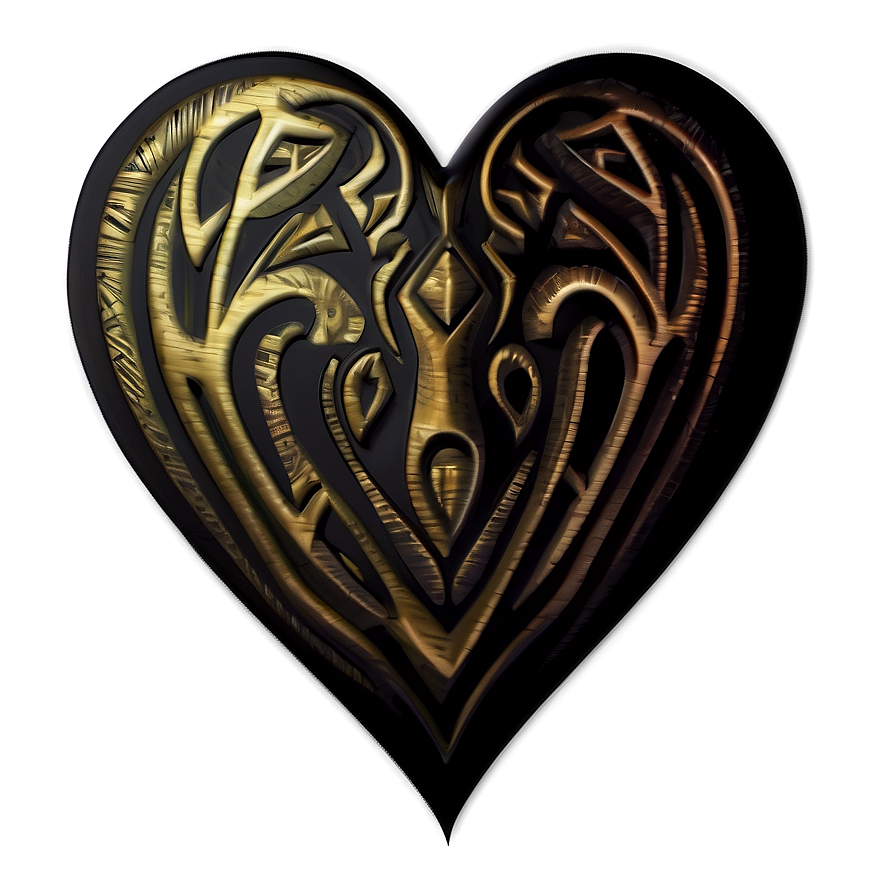 Tribal Heart Tattoo Design PNG 06202024 PNG image with a transparent background, free high-resolution download