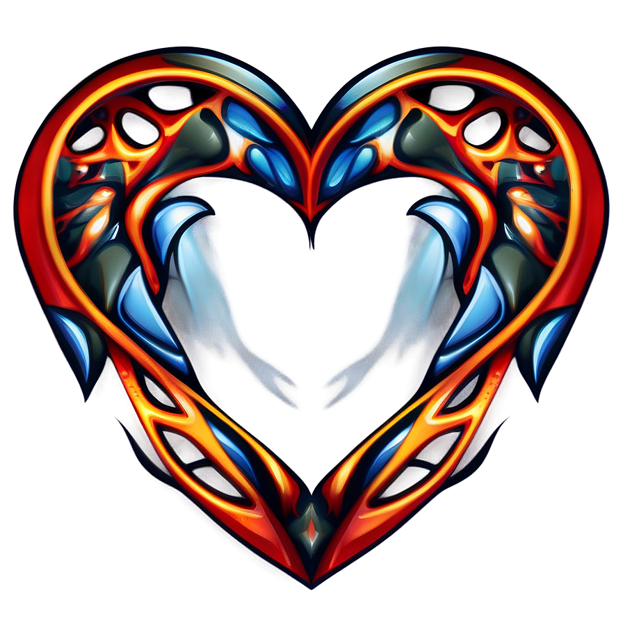 Tribal Heart Vector Png 06132024