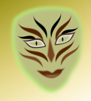 Tribal Inspired Face Mask PNG with transparent background