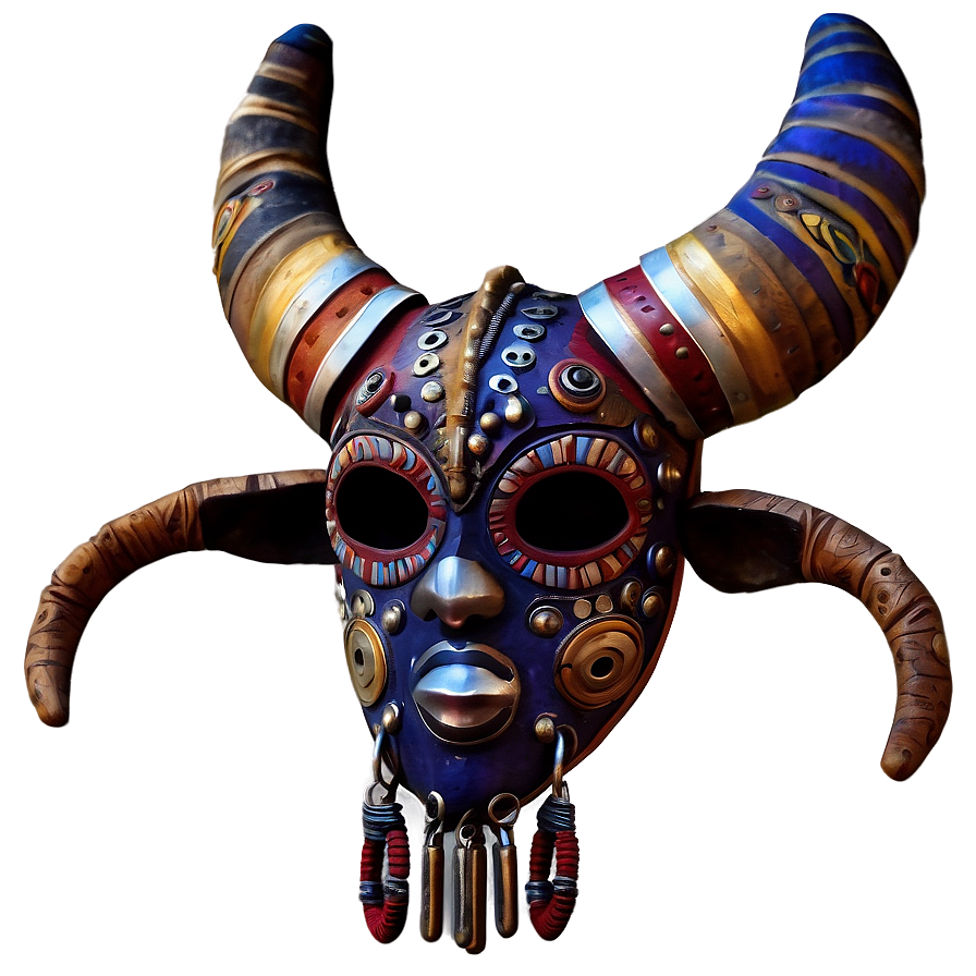 Tribal Mask Horns Png 05242024