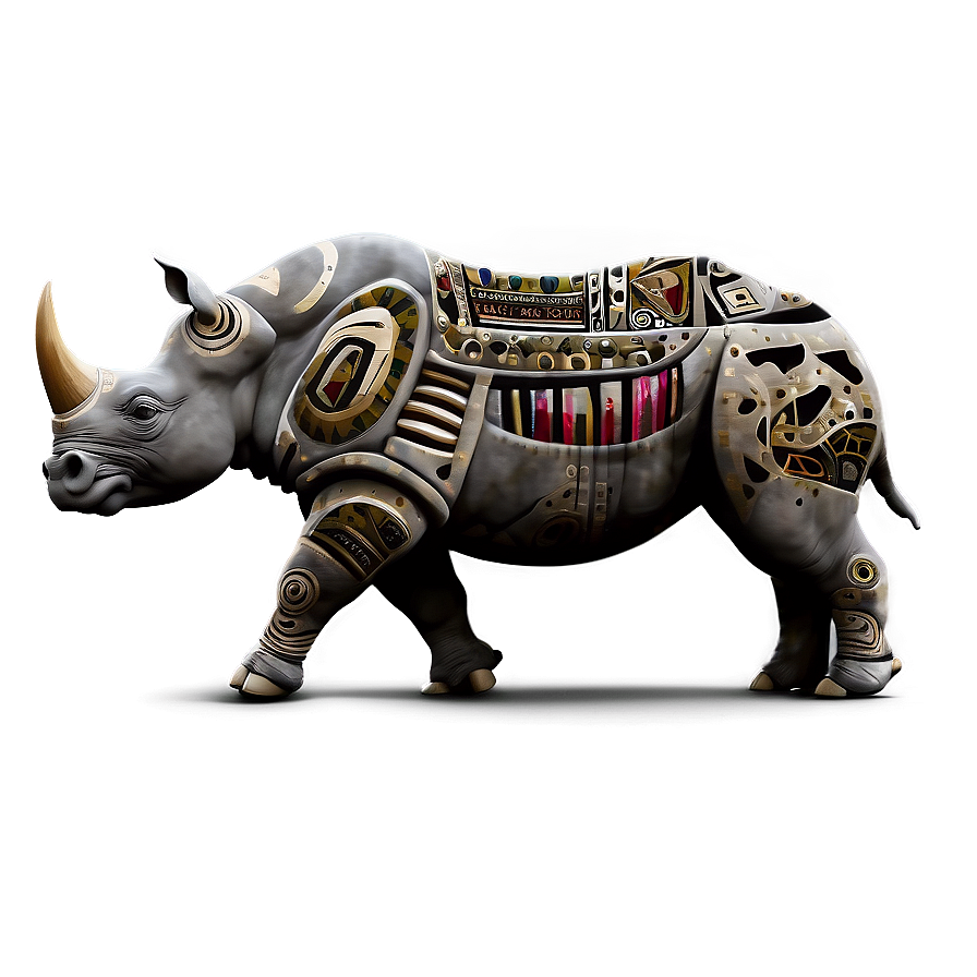 Tribal Rhino Tattoo Design Png Igl