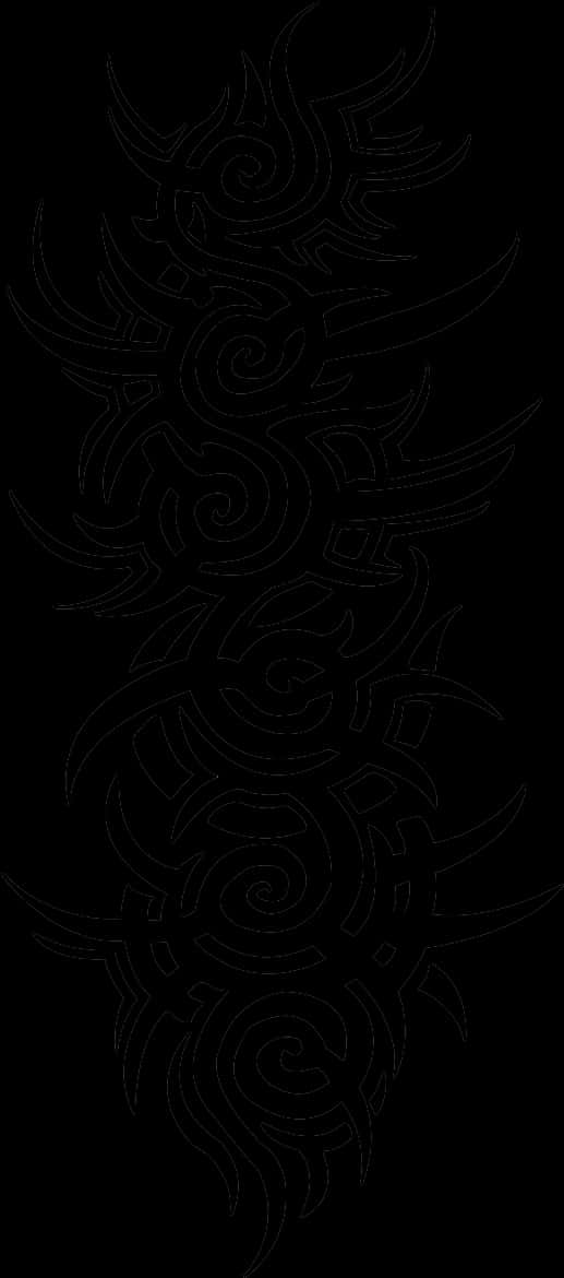 Tribal Tattoo Design Black Background