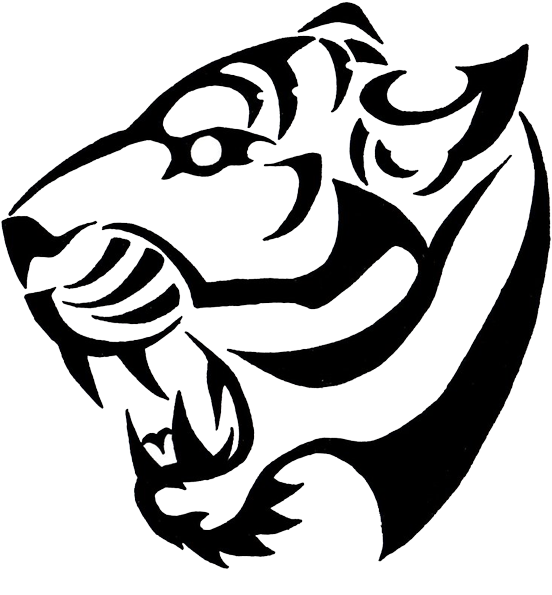 Tribal Tiger Pictures - Simple Tiger Tattoo Designs PNG with transparent background
