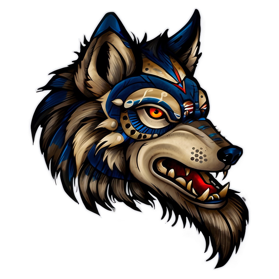 Tribal Wolf Tattoo Design Png 56