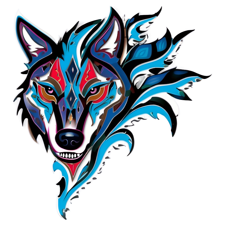 Tribal Wolf Tattoo Design Png Gmi