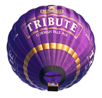 Tribute Cornish Pale Ale Hot Air Balloon PNG with transparent background