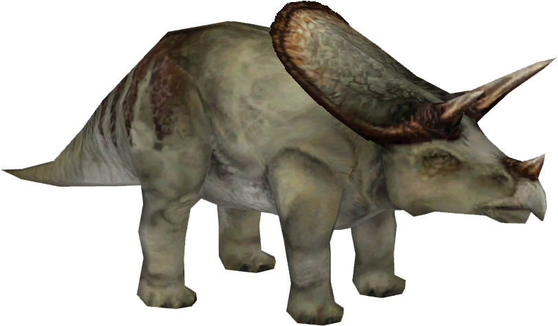 Triceratops Model Jurassic Park PNG with transparent background