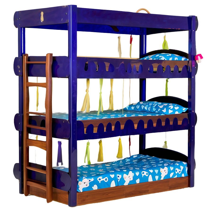 Triple Bunk Bed PNG 06132024 PNG image with a transparent background, free high-resolution download