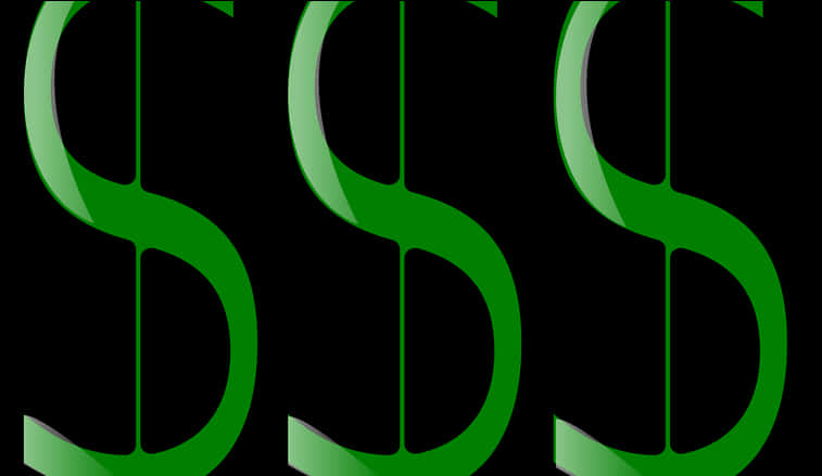 Triple Green Dollar Signs