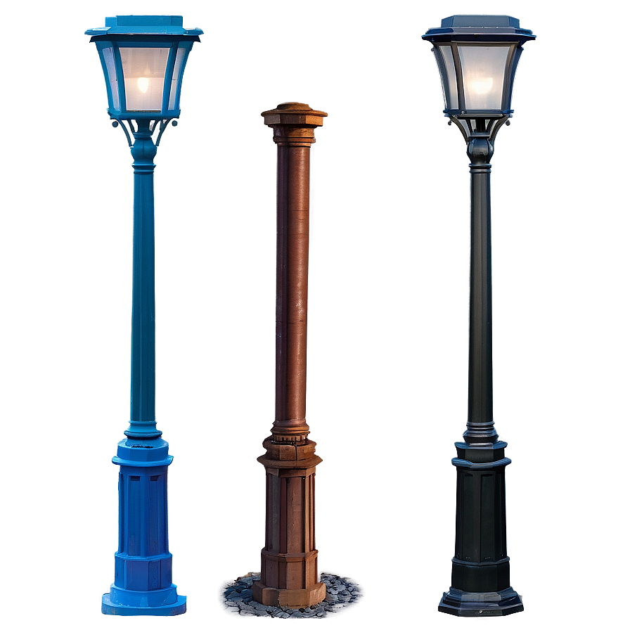 Triple Head Light Pole Png 06212024