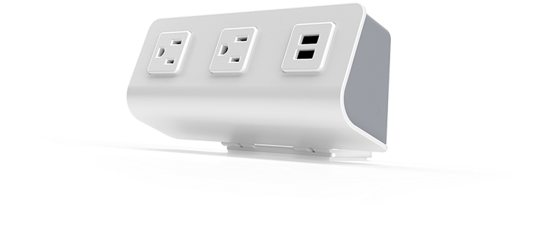 Personal Desktop Power Outlets With Usb Outlets, White - Electronics, HD Png Download PNG with transparent background