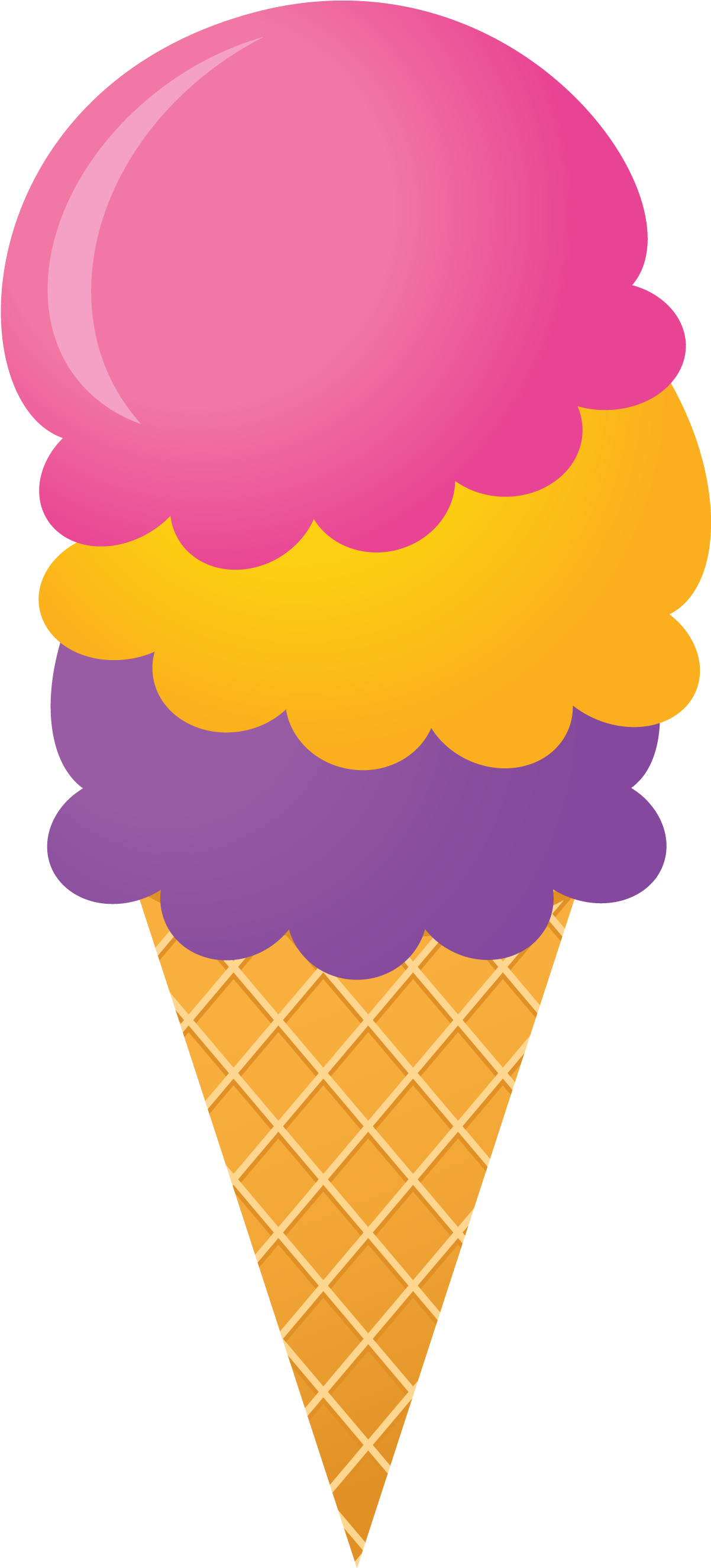 Hd Waffle Cone Clipart - Clip Art Ice Cream Cone, HD Png Download PNG with transparent background