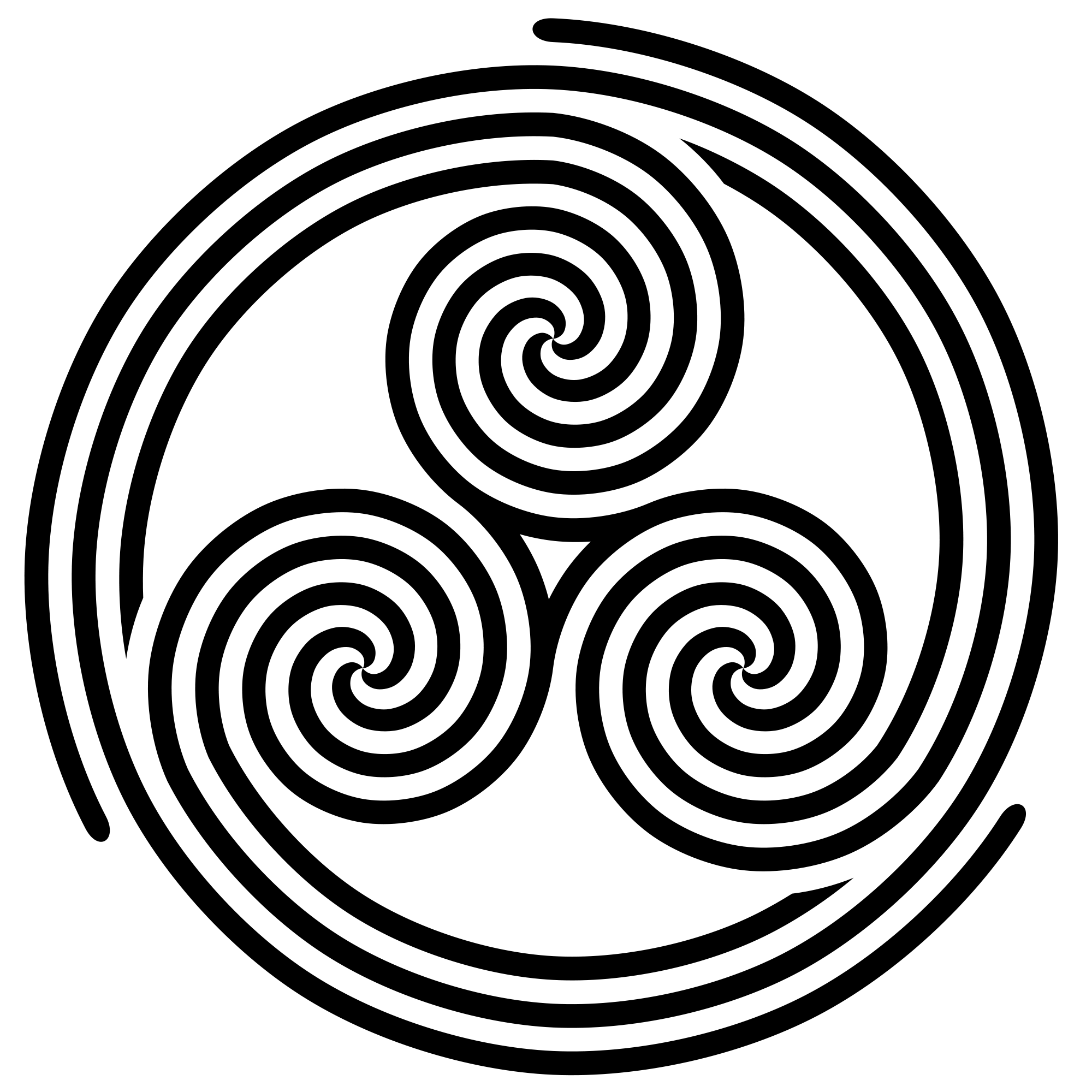 Triple Spiral Symbol Graphic