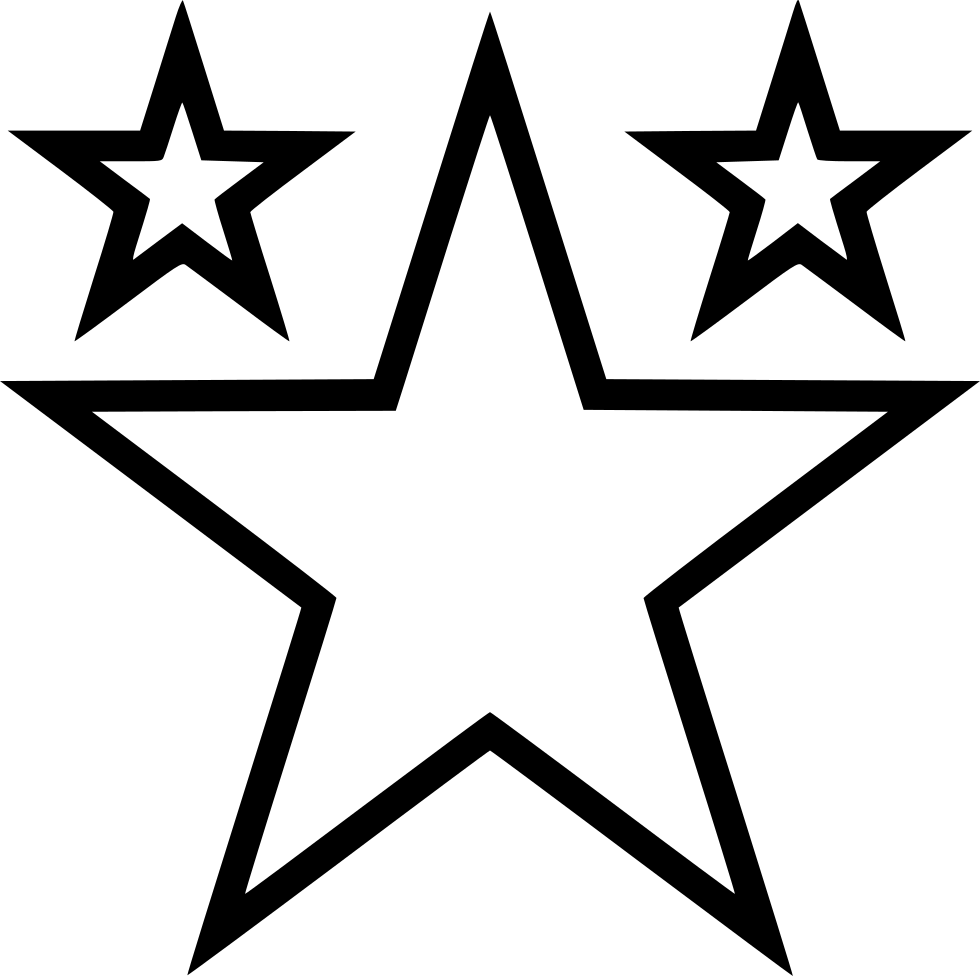 Triple Star Outline Graphic