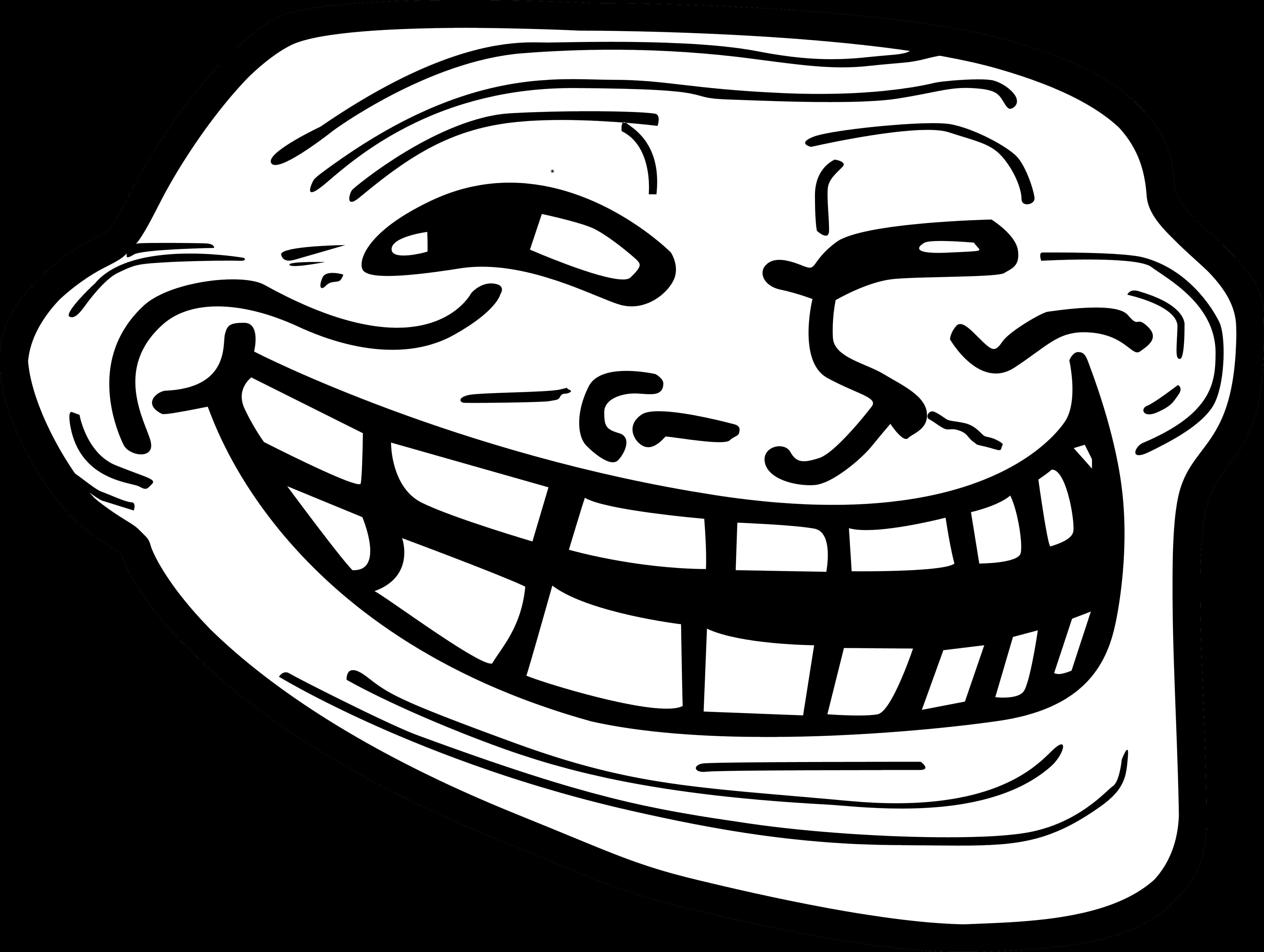 Trollface Meme Blackand White