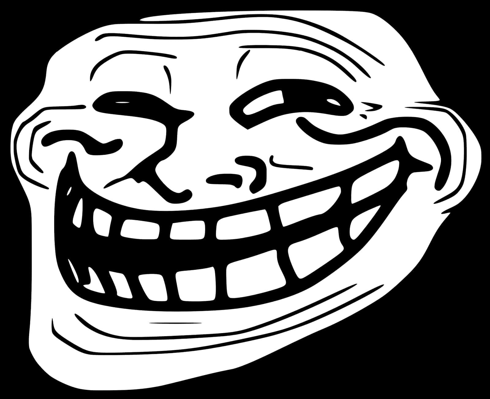 Trollface Meme Blackand White