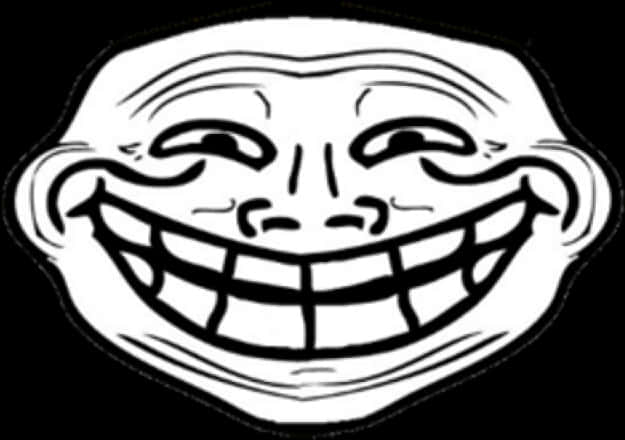 Trollface Meme Classic Blackand White