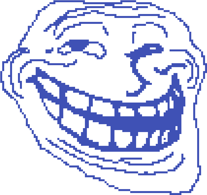 Trollface Meme Outline