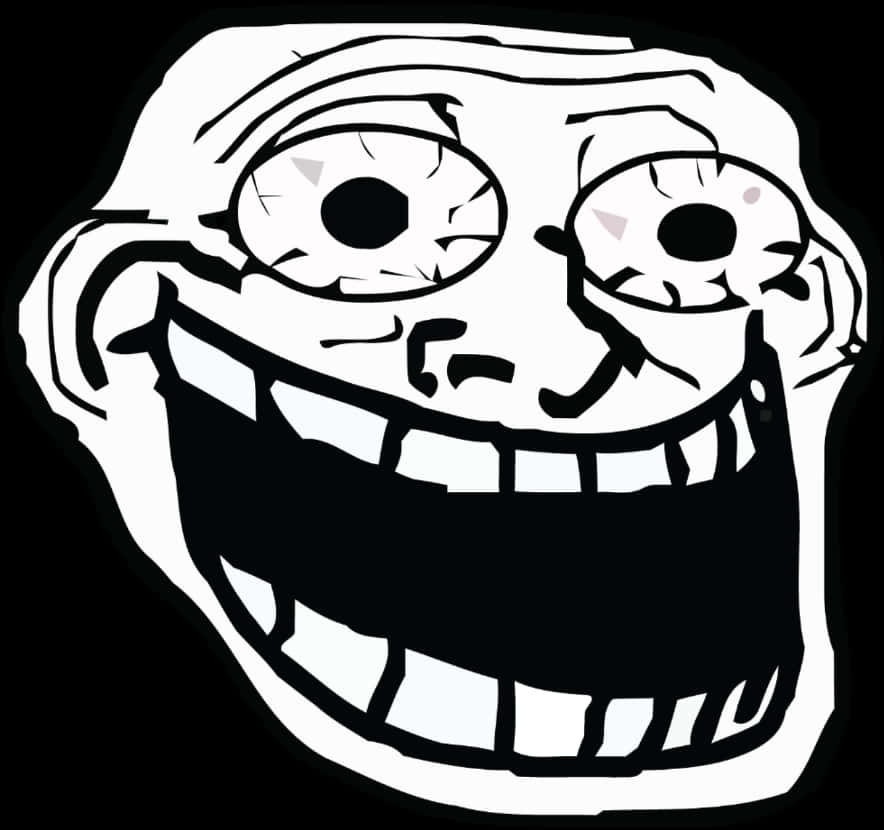 #trollface #troll #face #meme #memes #lol #white #excited - Troll Face Png, Transparent Png PNG with transparent background