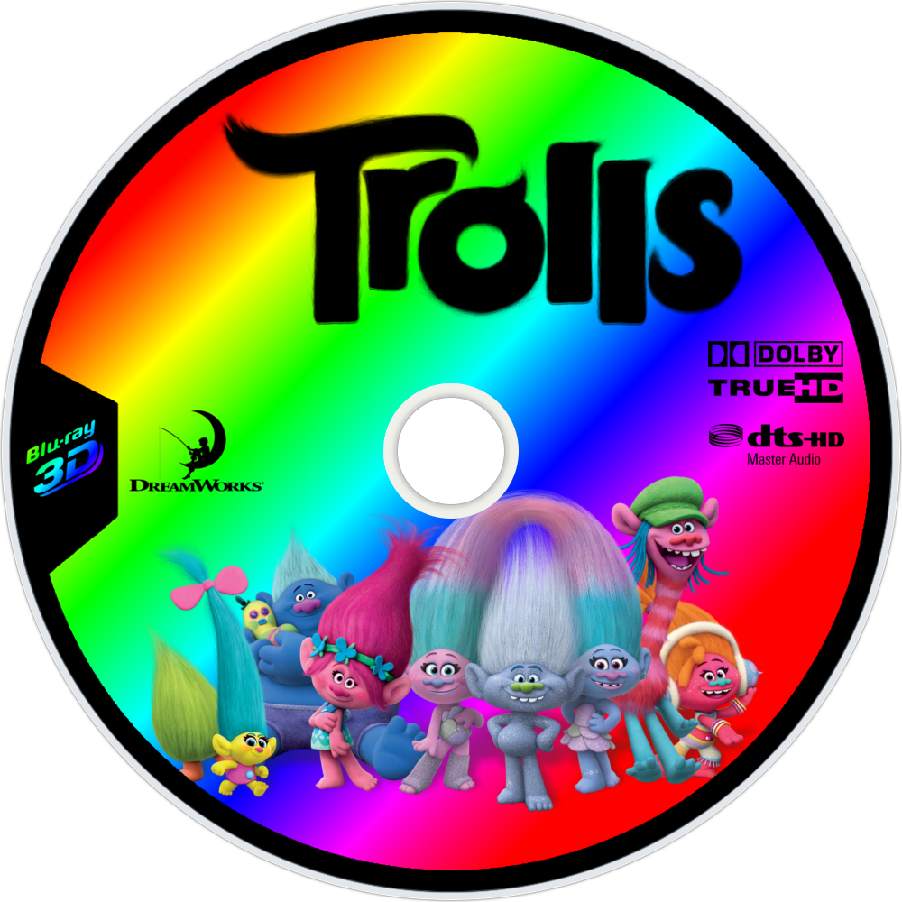 Trolls Movie Blu Ray Disc