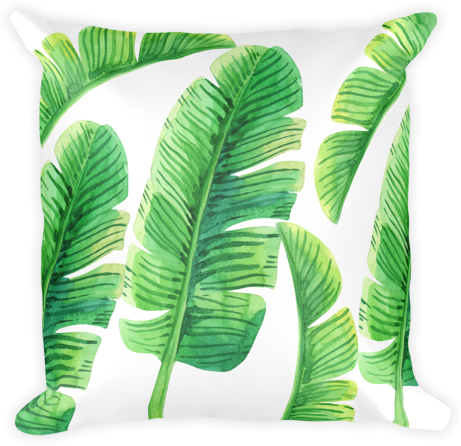 Tropical Banana Leaf Pillow Design