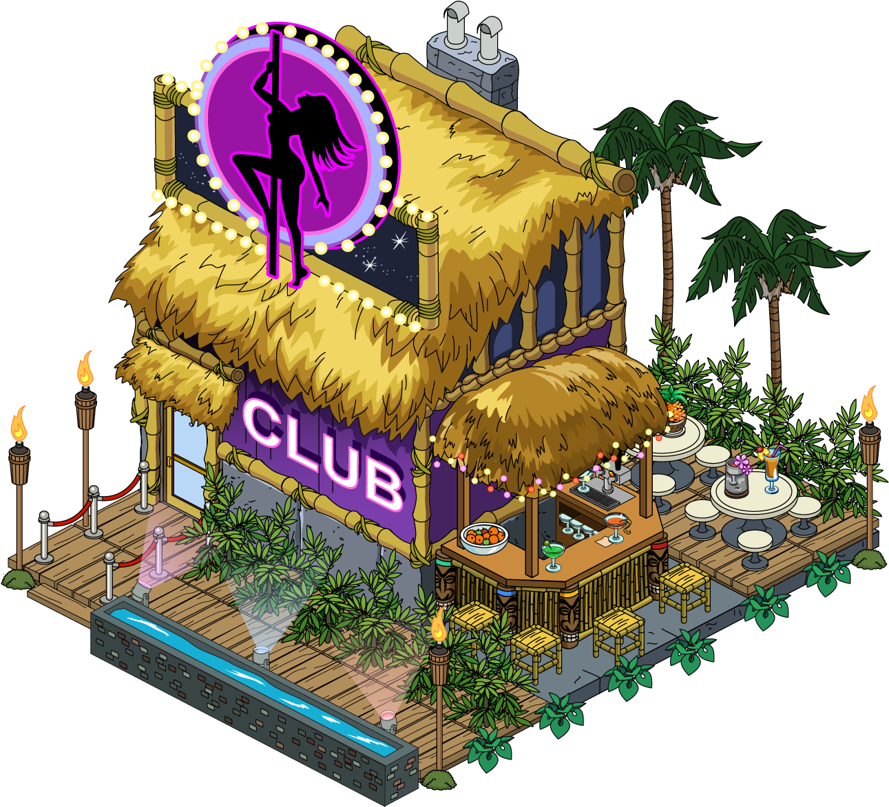 Tropical Beach Club Illustration