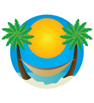 Tropical Beach Icon PNG with transparent background