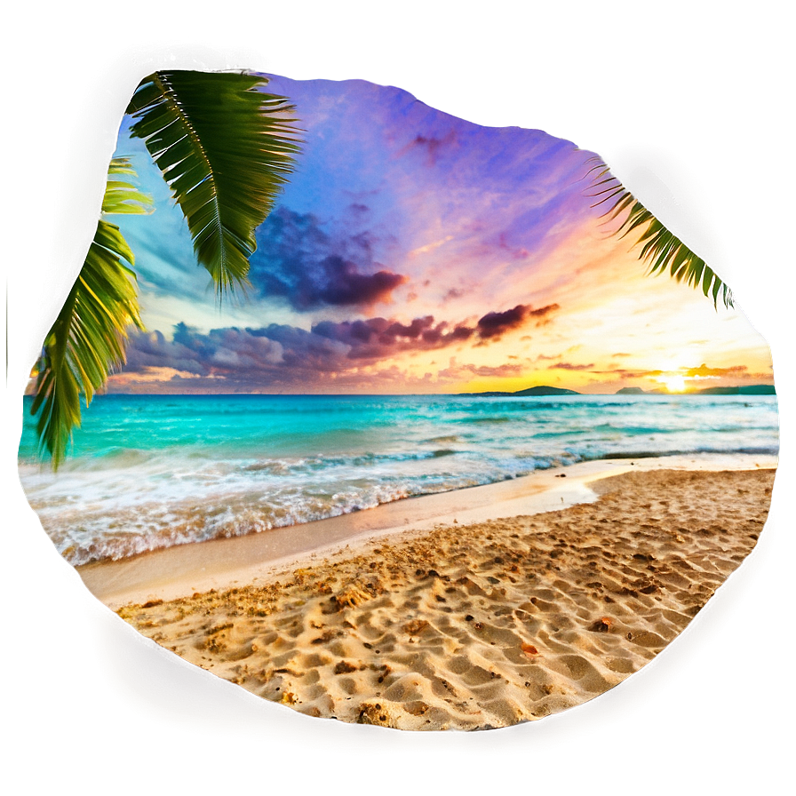 Tropical Beach Sunset Png 85