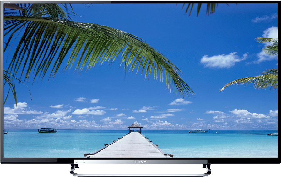 Tropical Beach View Television Display