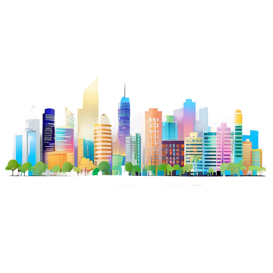 Tropical City Skyline PNG 44 PNG with transparent background